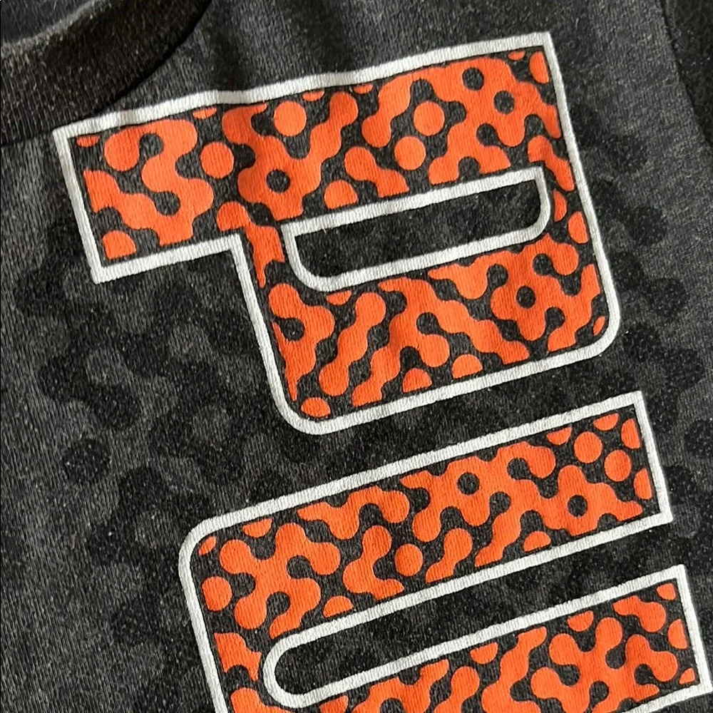 🛍️5️⃣ / 💲2️⃣5️⃣🛍️ - Puma Gray and Orange Graphic T-Shirt